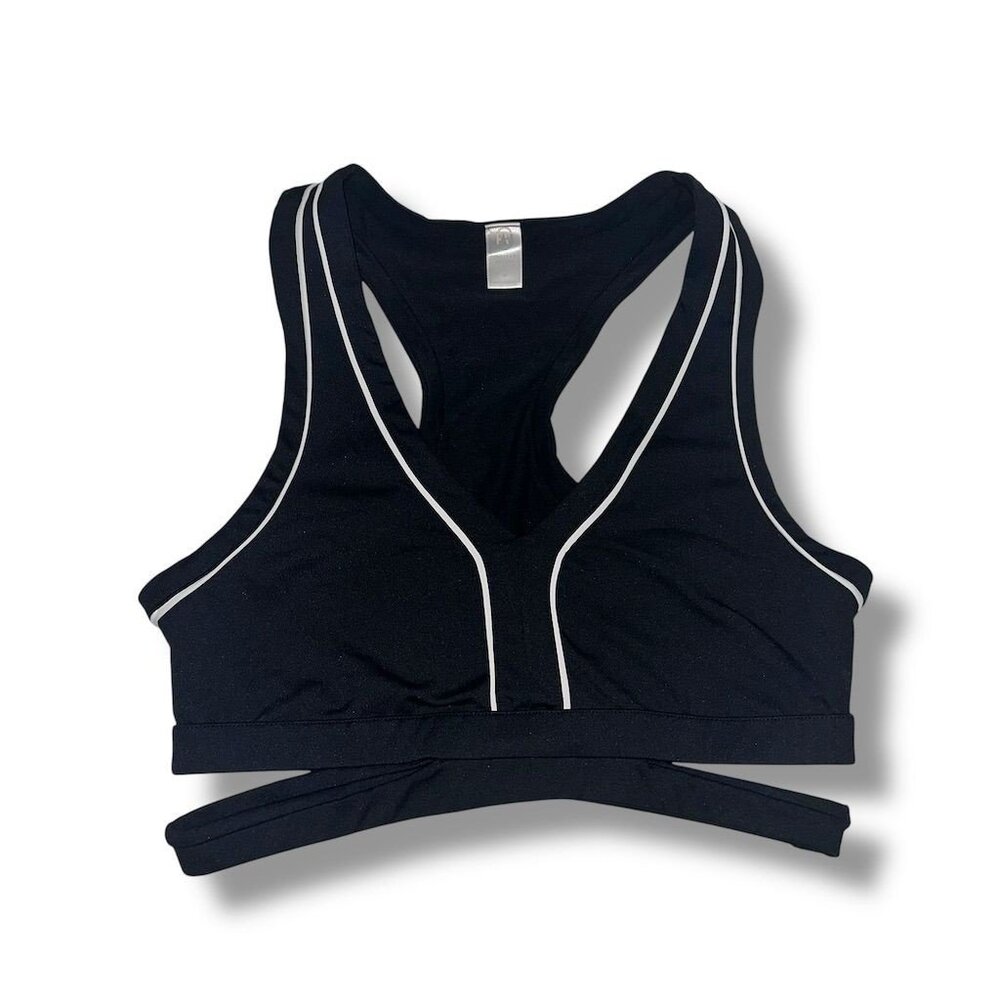 SOLD!!! JustFab Activewear Women's Medium Black Sports Bra Racerback